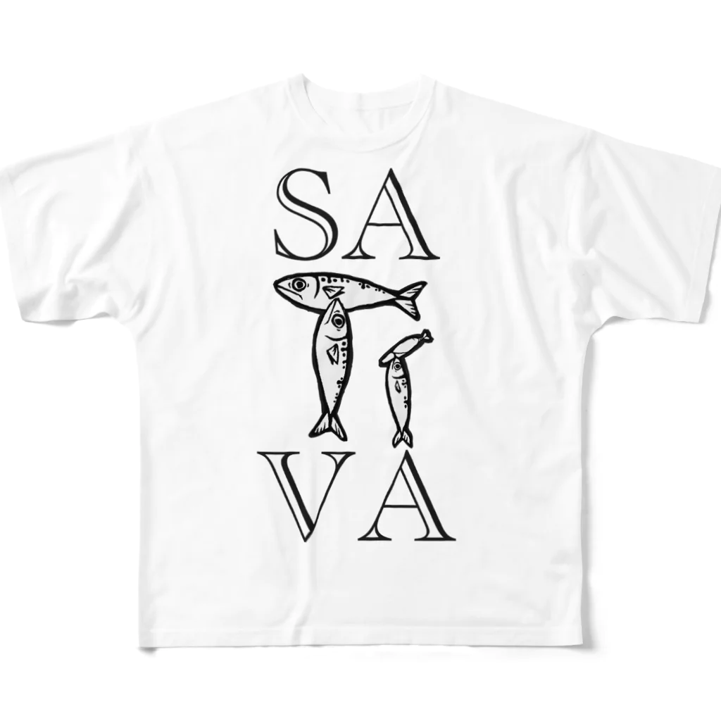 smokingのあがるサバ All-Over Print T-Shirt