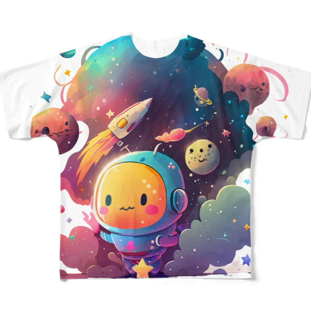 LalaDesign-shopのCuteStars02 フルグラフィックTシャツ