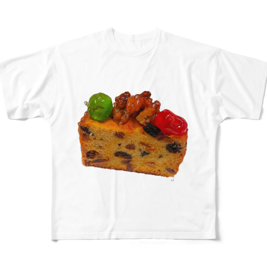世界お菓子ばなしの心ときめくフルーツケーキ フルグラフィックTシャツ