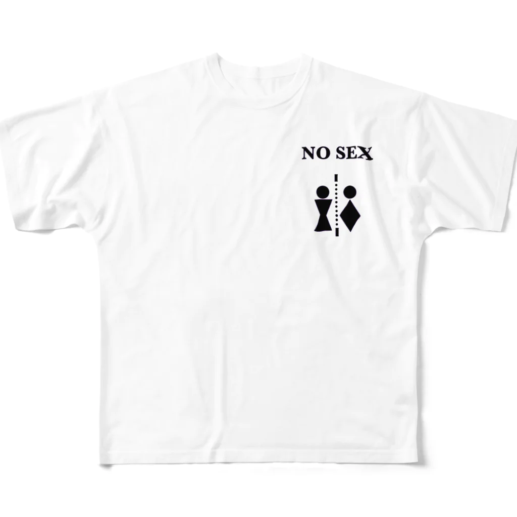 NO SEXのNO SEX ロゴ フルグラフィックTシャツ