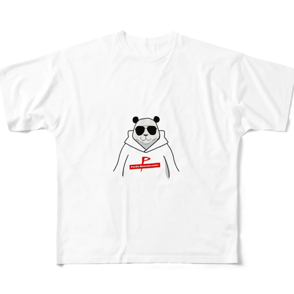 モノクロームスのワルパンダ-パーカーred All-Over Print T-Shirt