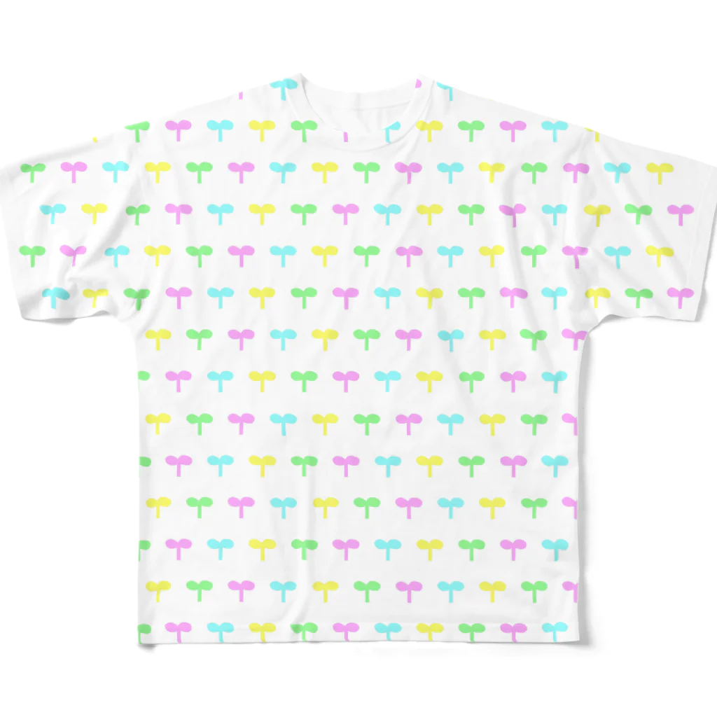 root storeのカラフルな芽 All-Over Print T-Shirt