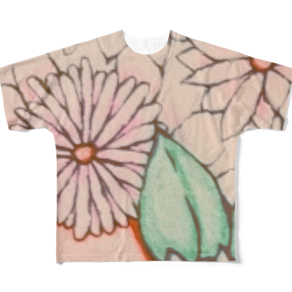 はびのアトリエの温かみのあるお花 All-Over Print T-Shirt