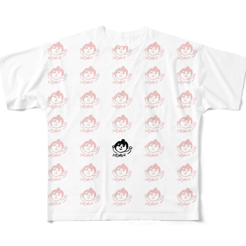 ぷるぷるのねむい All-Over Print T-Shirt
