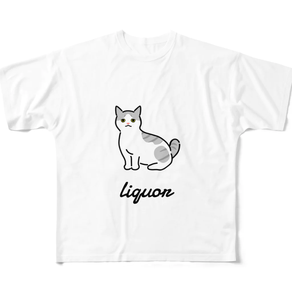 うちのこメーカーのliquor フルグラフィックTシャツ