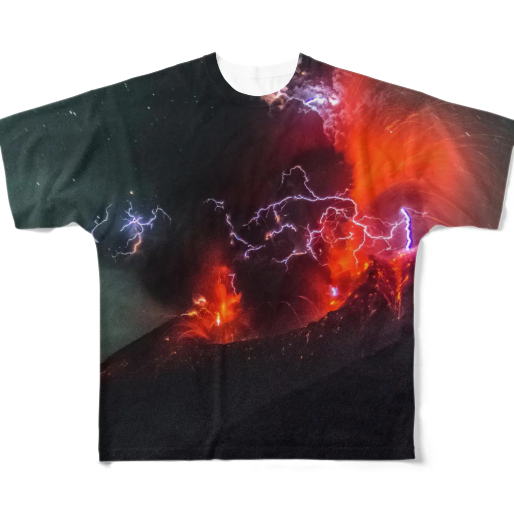 LUZ ORACEL FILMSのSakurajima volcano XX1 All-Over Print T-Shirt