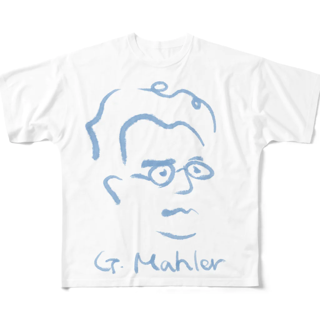 OSHIYOMANのマーラー　G.Mahler フルグラフィックTシャツ