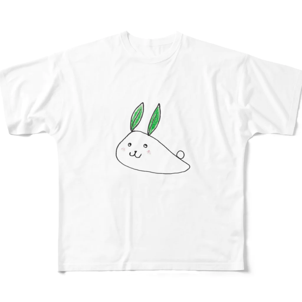 森図鑑の[森図鑑] 笹うさぎ All-Over Print T-Shirt