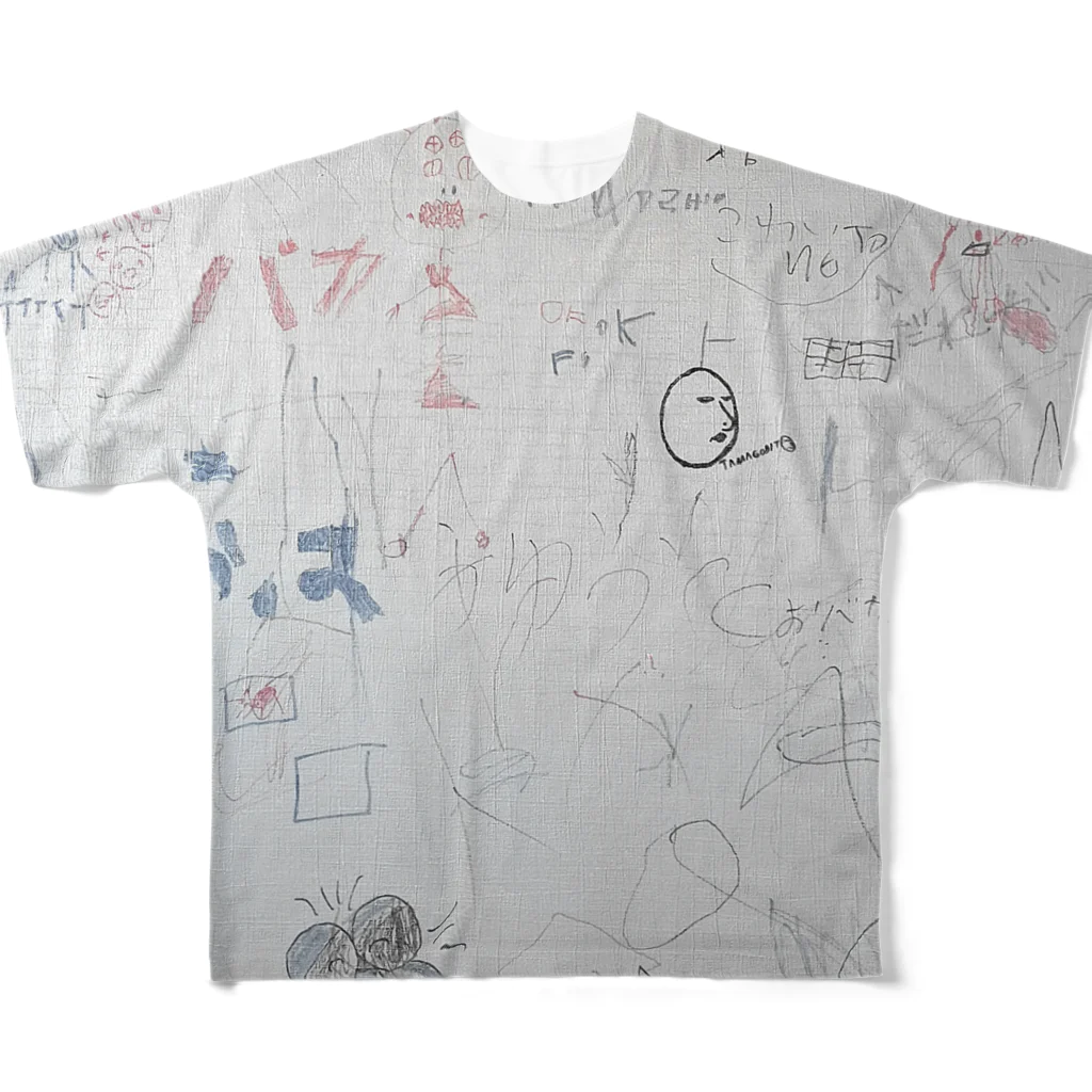 Culture Clubの[ TAMAGOBITO ] 落書き カットソー  All-Over Print T-Shirt