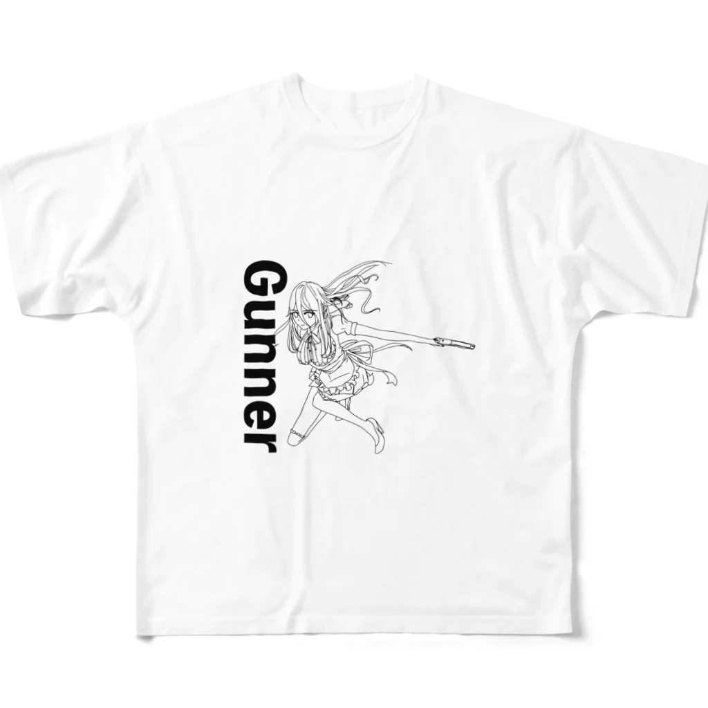 chicodeza by suzuriのGunner メイド フルグラフィックTシャツ