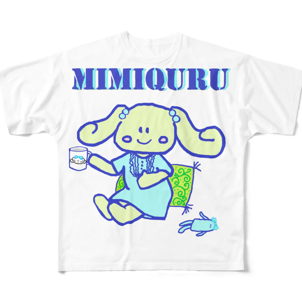  #satisfyingのMIMIQURU　ミミキュル　リラックス All-Over Print T-Shirt