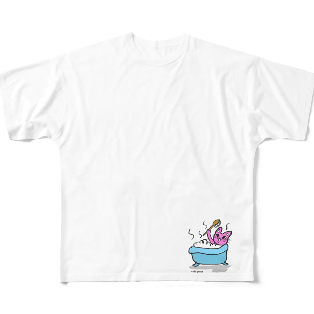 Official GOODS Shopのい，い，ゆ，だ，ニャーンコ フルグラフィックTシャツ