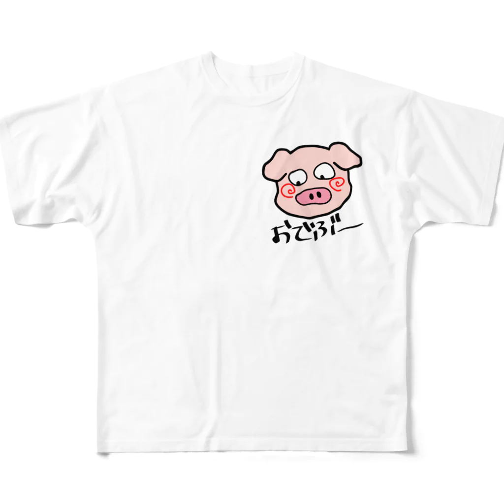 ダメ目のおでぶー All-Over Print T-Shirt