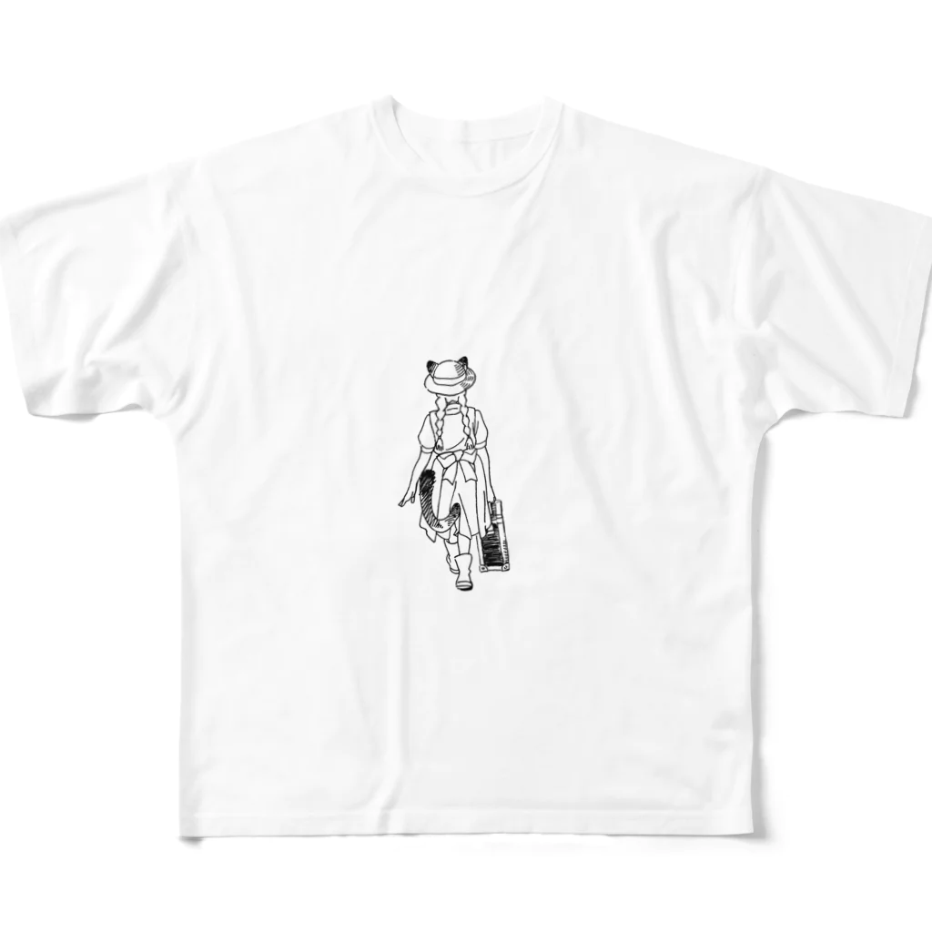 空想画学販売所の赤毛のネコ All-Over Print T-Shirt