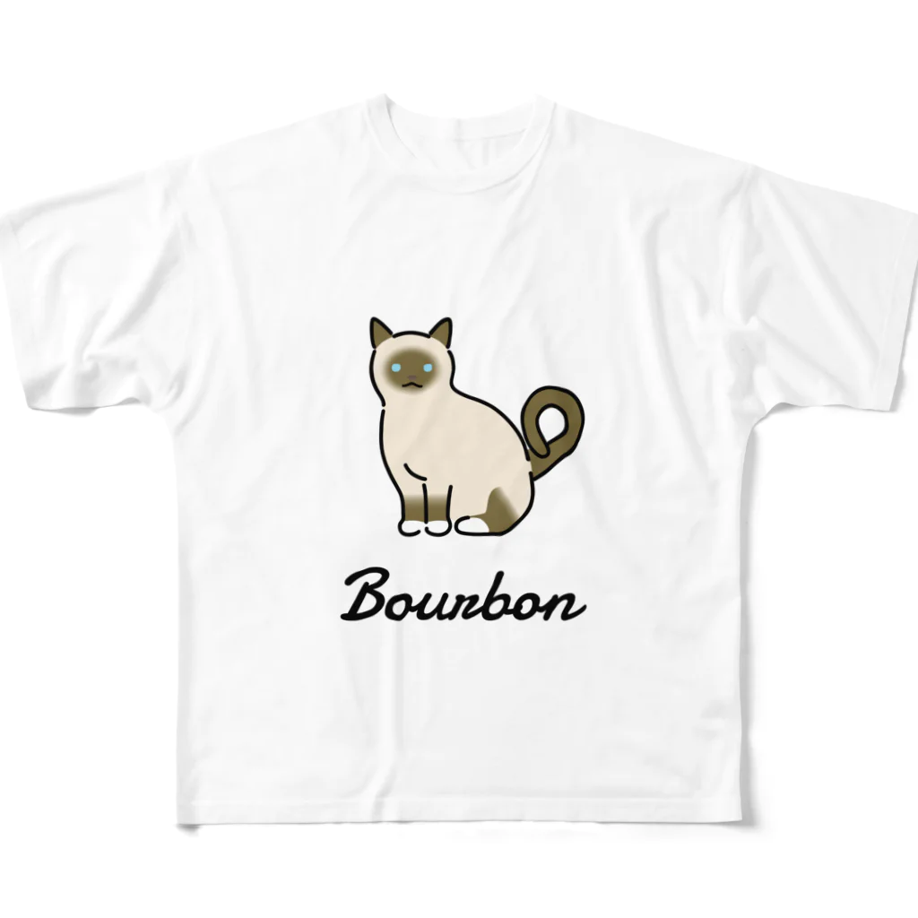 うちのこメーカーのBourbon フルグラフィックTシャツ