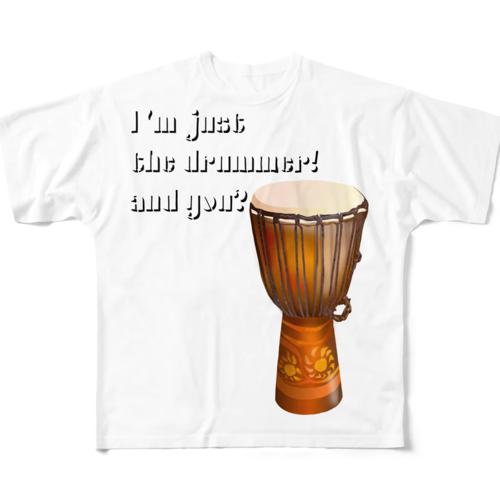 『NG （Niche・Gate）』ニッチゲート-- IN SUZURIのI'm Just The Drummer And You?（JMB） All-Over Print T-Shirt