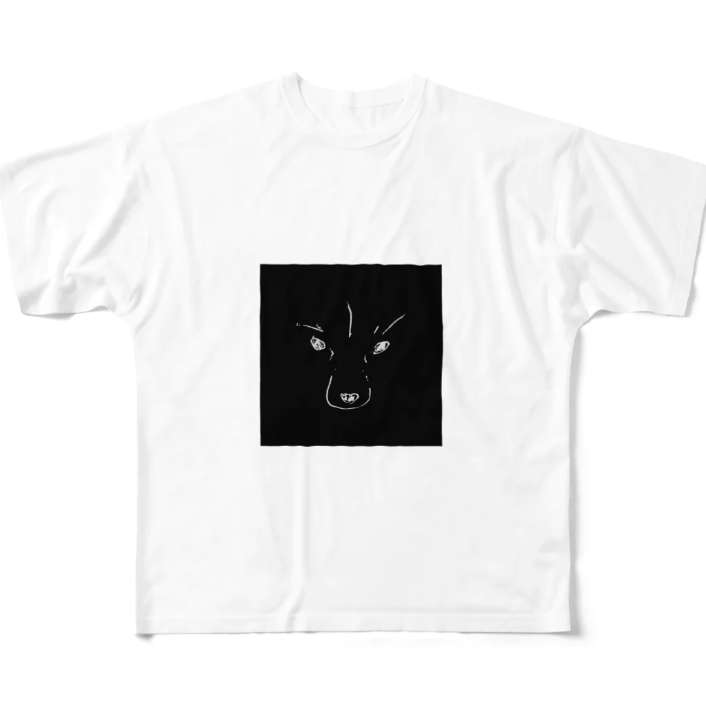 獅子丸解放党のまなざしwhite フルグラフィックTシャツ