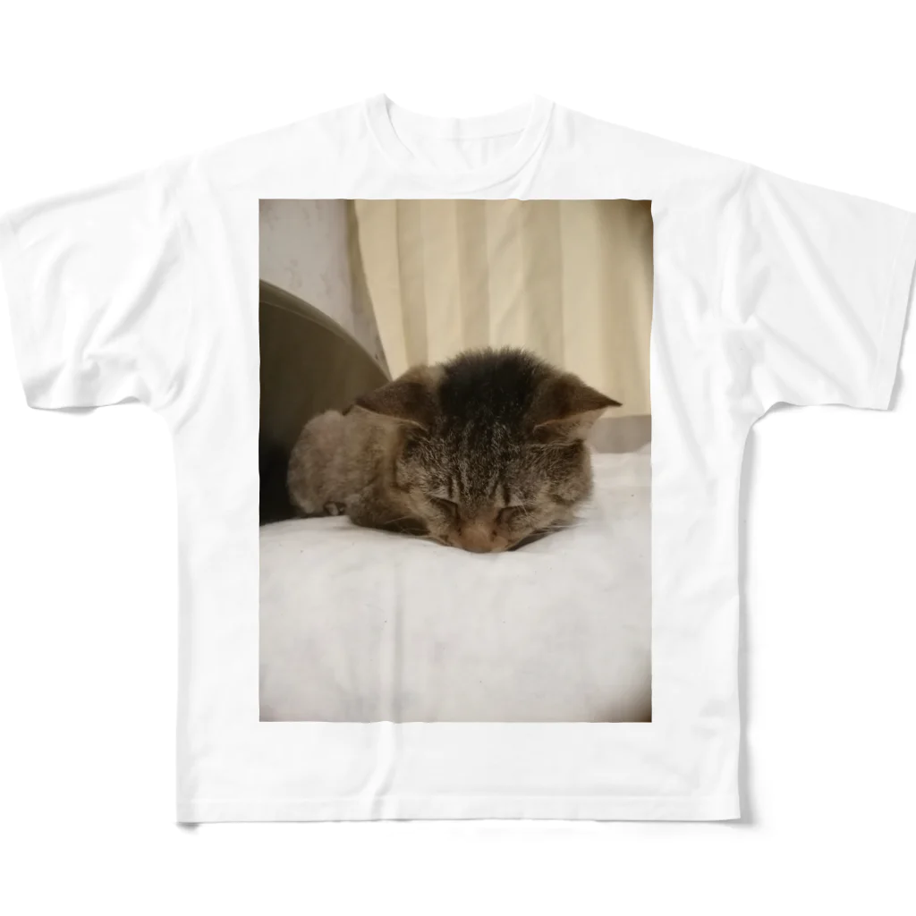 工房かみりゅんの家の猫　茶虎 All-Over Print T-Shirt