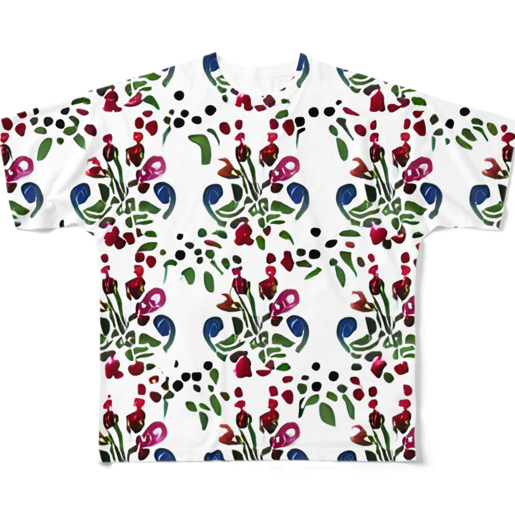 Kinpiragobohの小さい花のパターン All-Over Print T-Shirt