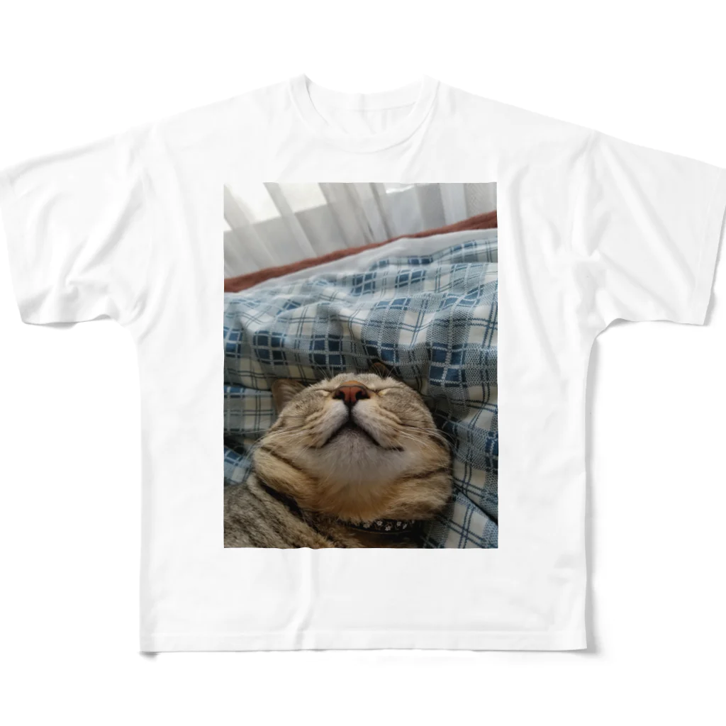 猫又雑貨店のあざネコさん フルグラフィックTシャツ