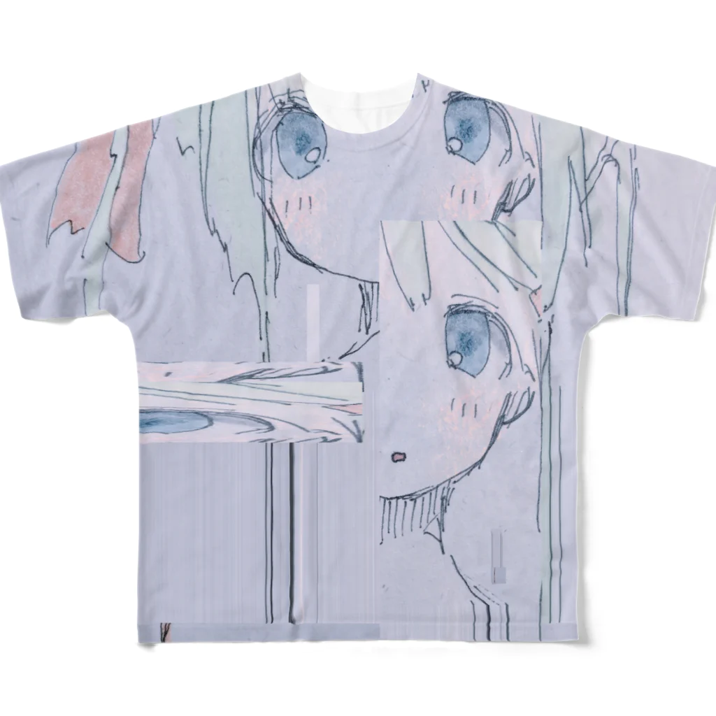 ゆーきんの絵ぐっずのbg フルグラフィックTシャツ