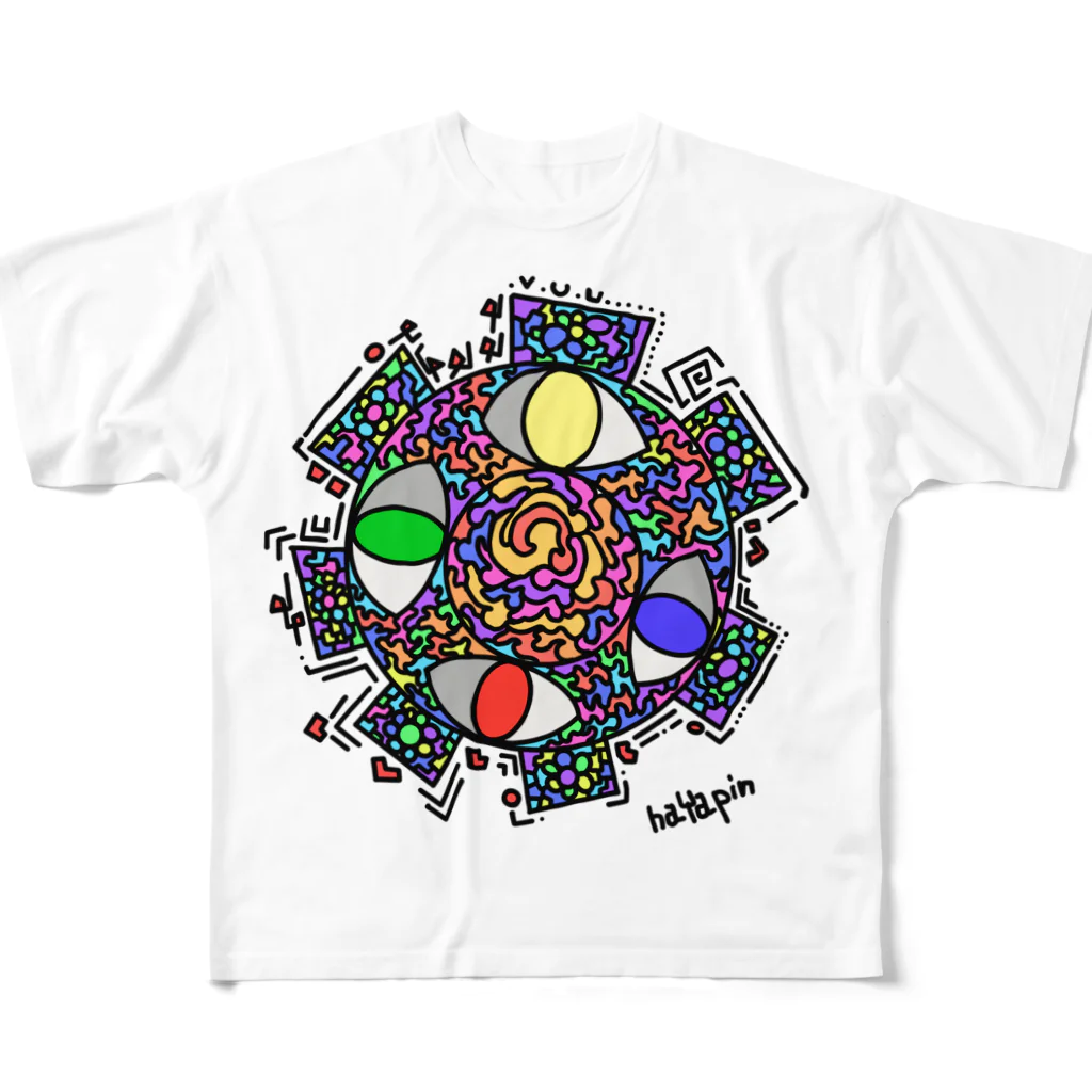 hayapinのハグルマ All-Over Print T-Shirt