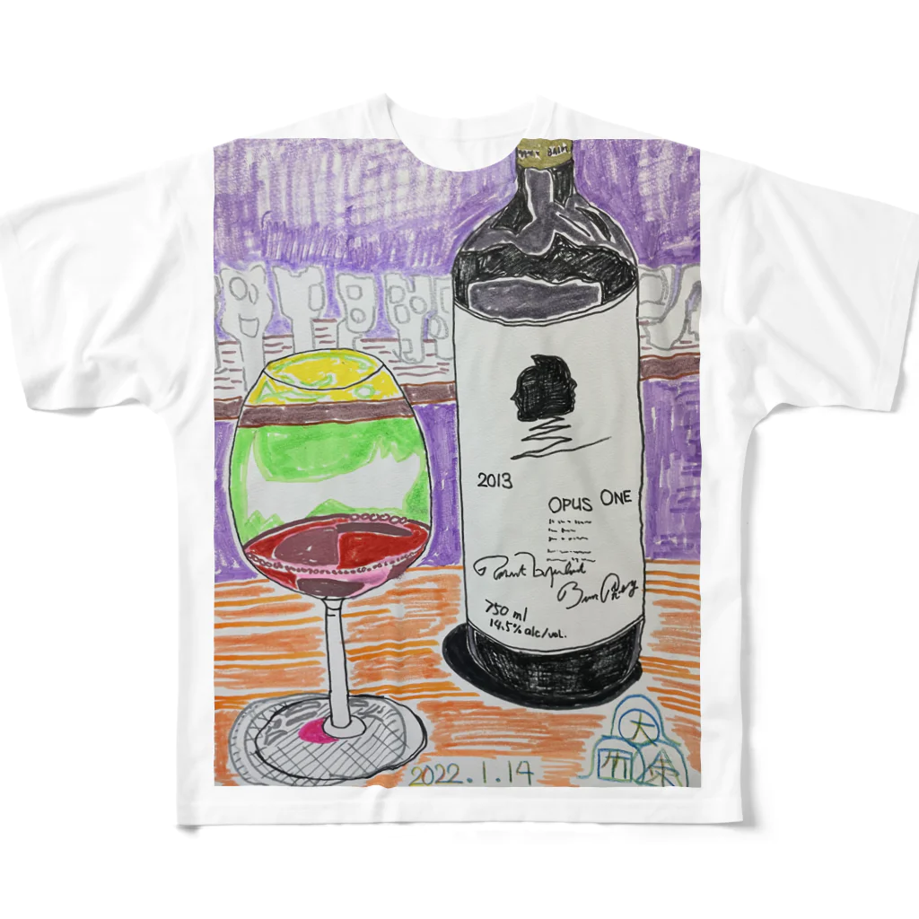 エド・ワード【江戸鉾の愛殿原】。の高級ワイン All-Over Print T-Shirt
