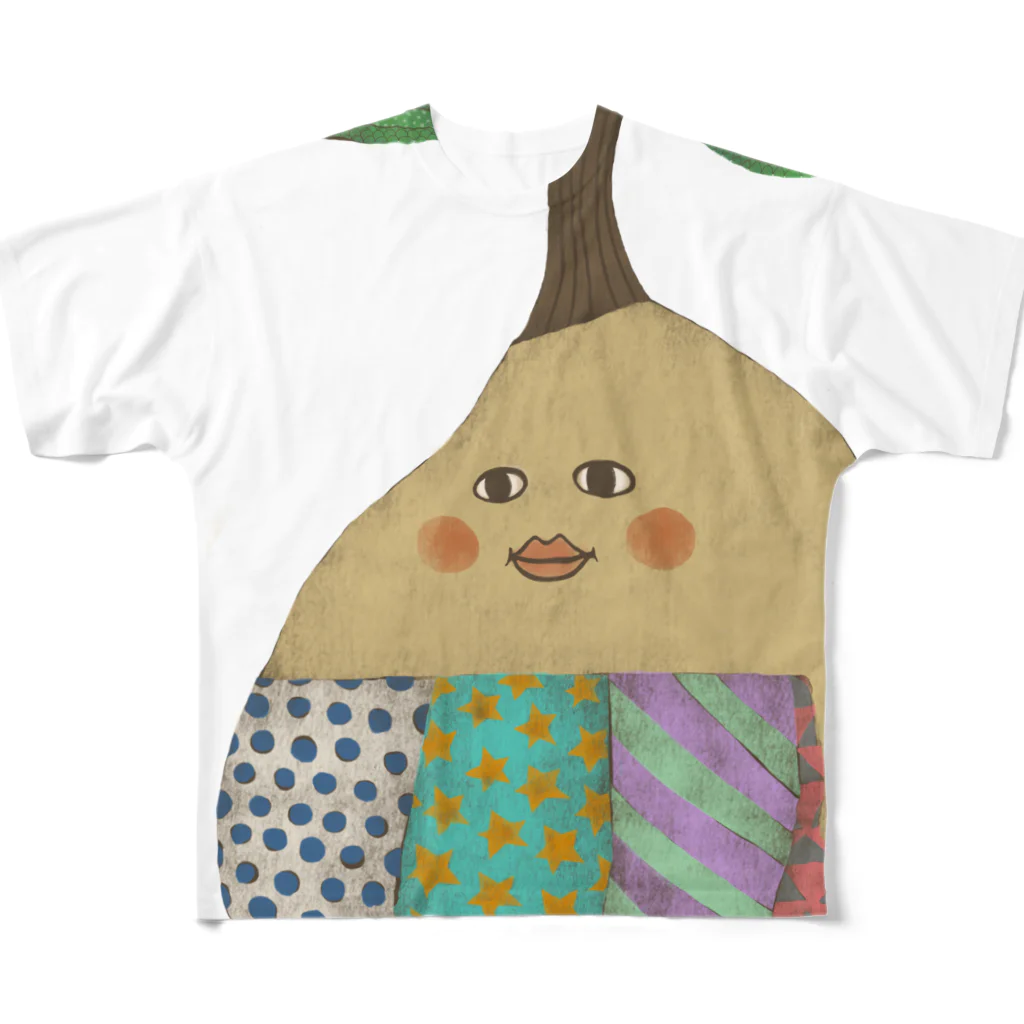 YURIKO_FUKAZAWAのホホエミー フルグラフィックTシャツ