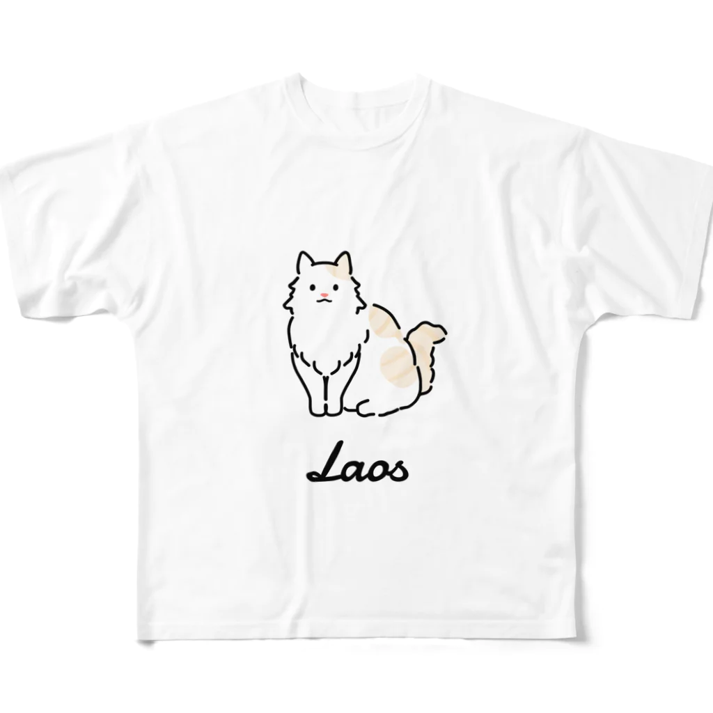 うちのこメーカーのLaos フルグラフィックTシャツ