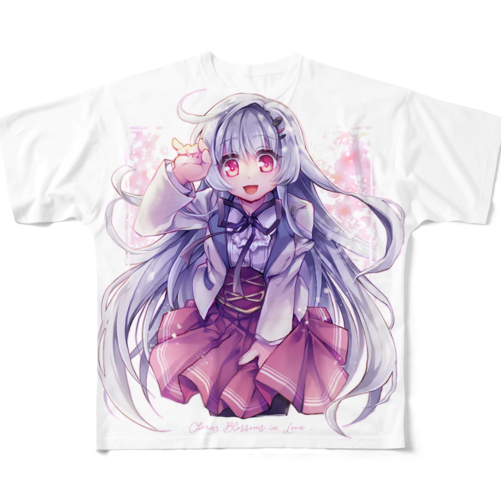 月蝕ざっか店＠SUZURIのキミに恋する季節 - C All-Over Print T-Shirt