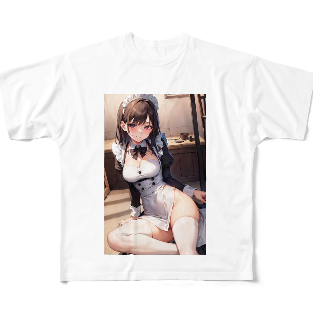 天乃鯱のメイドのお姉さん フルグラフィックTシャツ