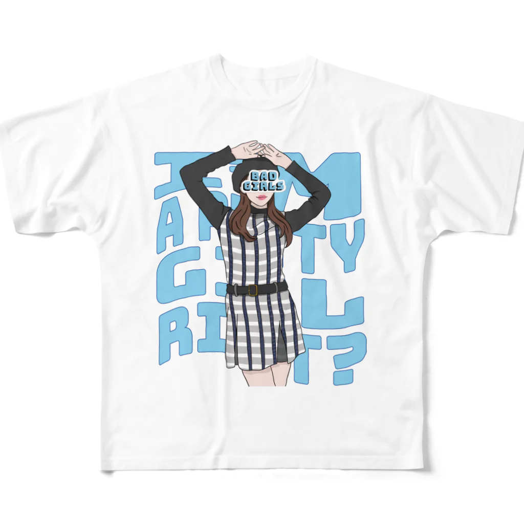 PUG ARTWORKS のBAD GIRLSシリーズ All-Over Print T-Shirt