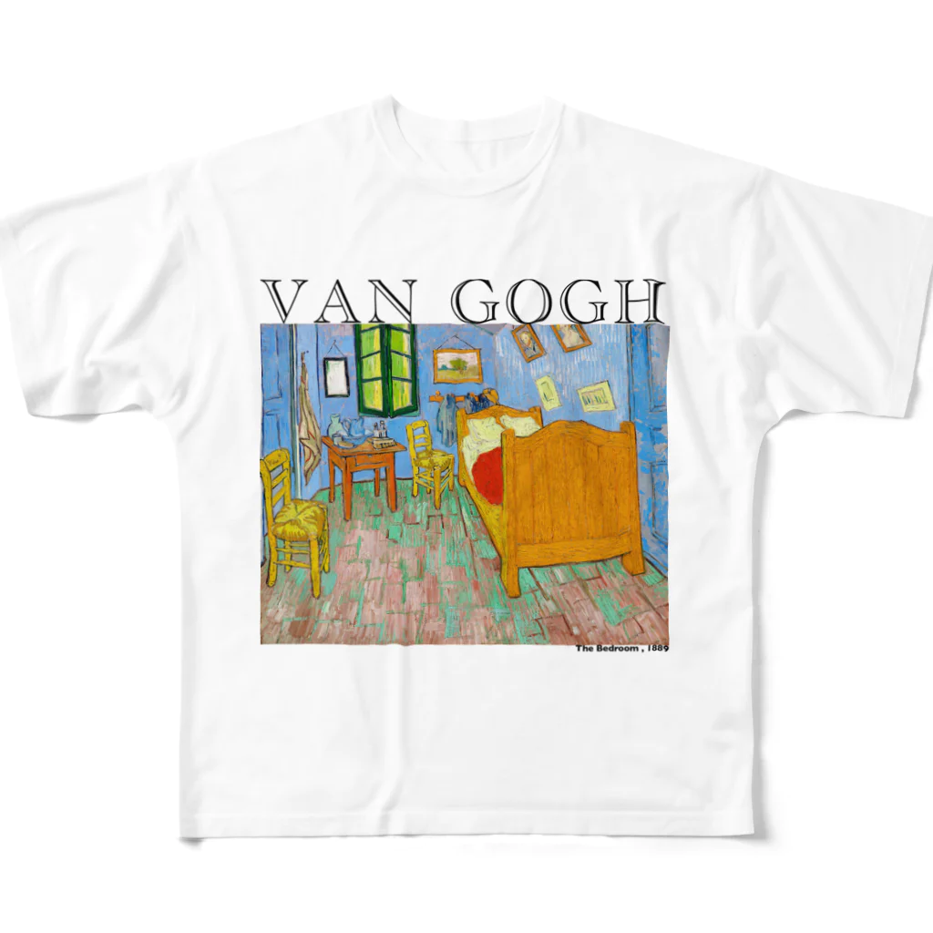 MUGEN ARTのファンゴッホの寝室  Bedroom in Arles  All-Over Print T-Shirt