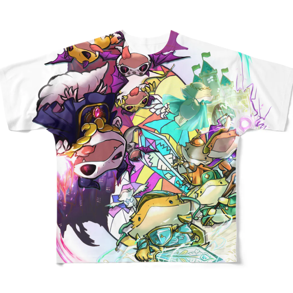 はちゅまみれSHOPのはちゅファンタジーRPG 集合ver. All-Over Print T-Shirt