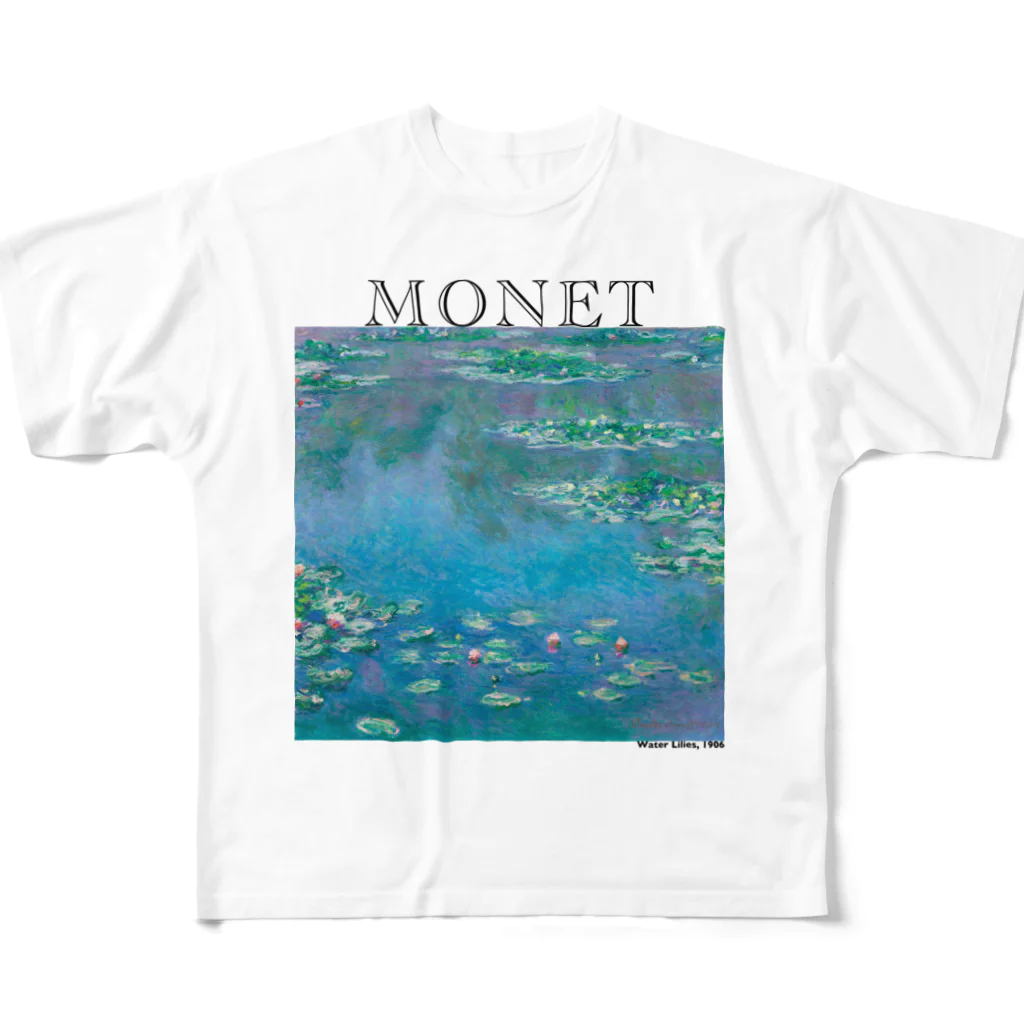 MUGEN ARTのモネ　睡蓮　Claude Monet / Water Lilies All-Over Print T-Shirt