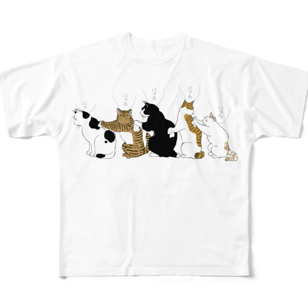 元祖ふとねこ堂の猫国温泉（にゃんごくおんせん）2 All-Over Print T-Shirt