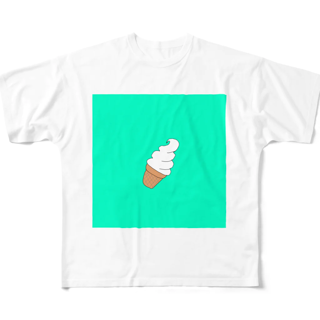 9時のクジラのソフトクリーム All-Over Print T-Shirt