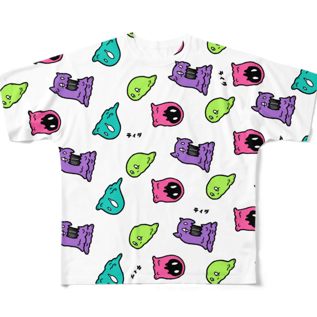 ティダのモンスターいっぱい All-Over Print T-Shirt