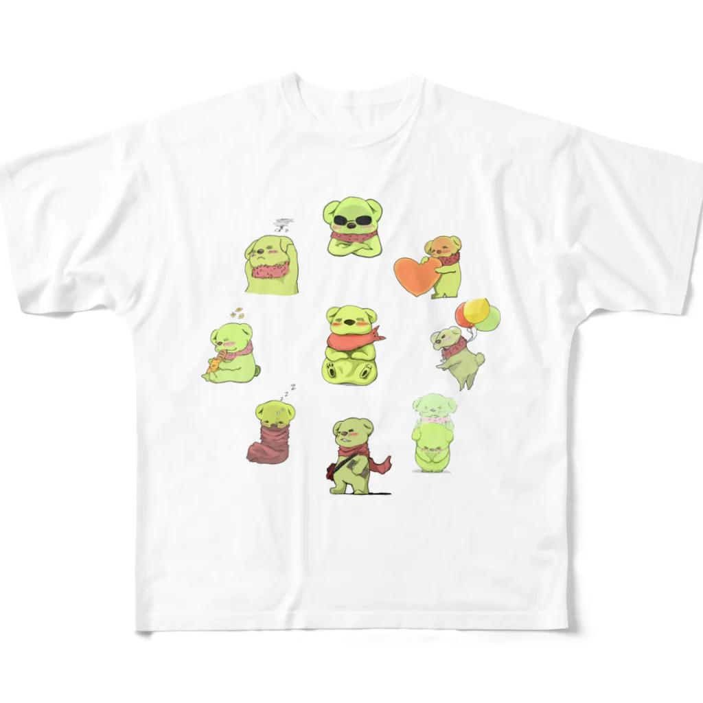 海のくまくんの集い All-Over Print T-Shirt