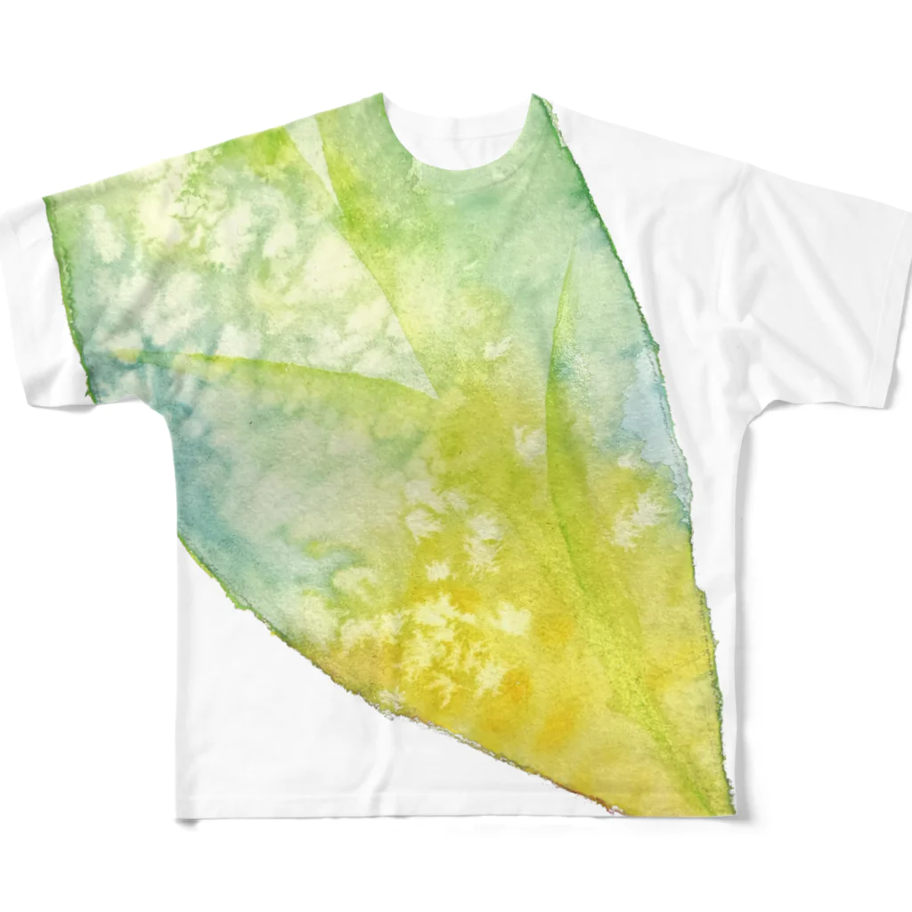 暖暖あたたかの葉っぱ All-Over Print T-Shirt