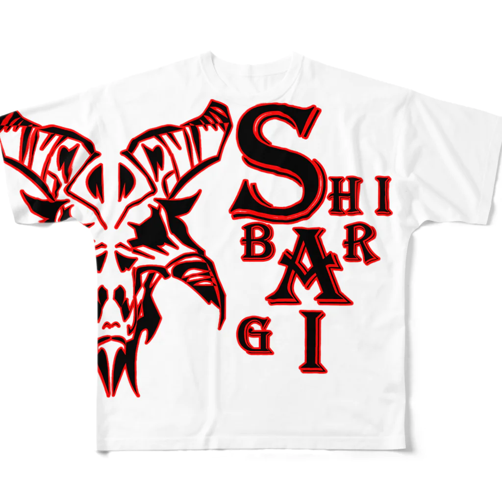 ｼﾊﾞｰｷﾞｰのまごころ宅配便のUNDYING Shibargiロゴ フルグラフィックTシャツ