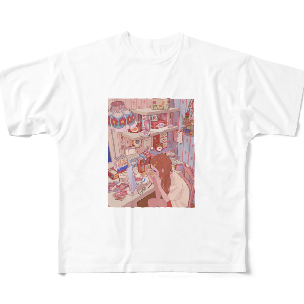 名もなきショップのメイクする可愛いJK All-Over Print T-Shirt