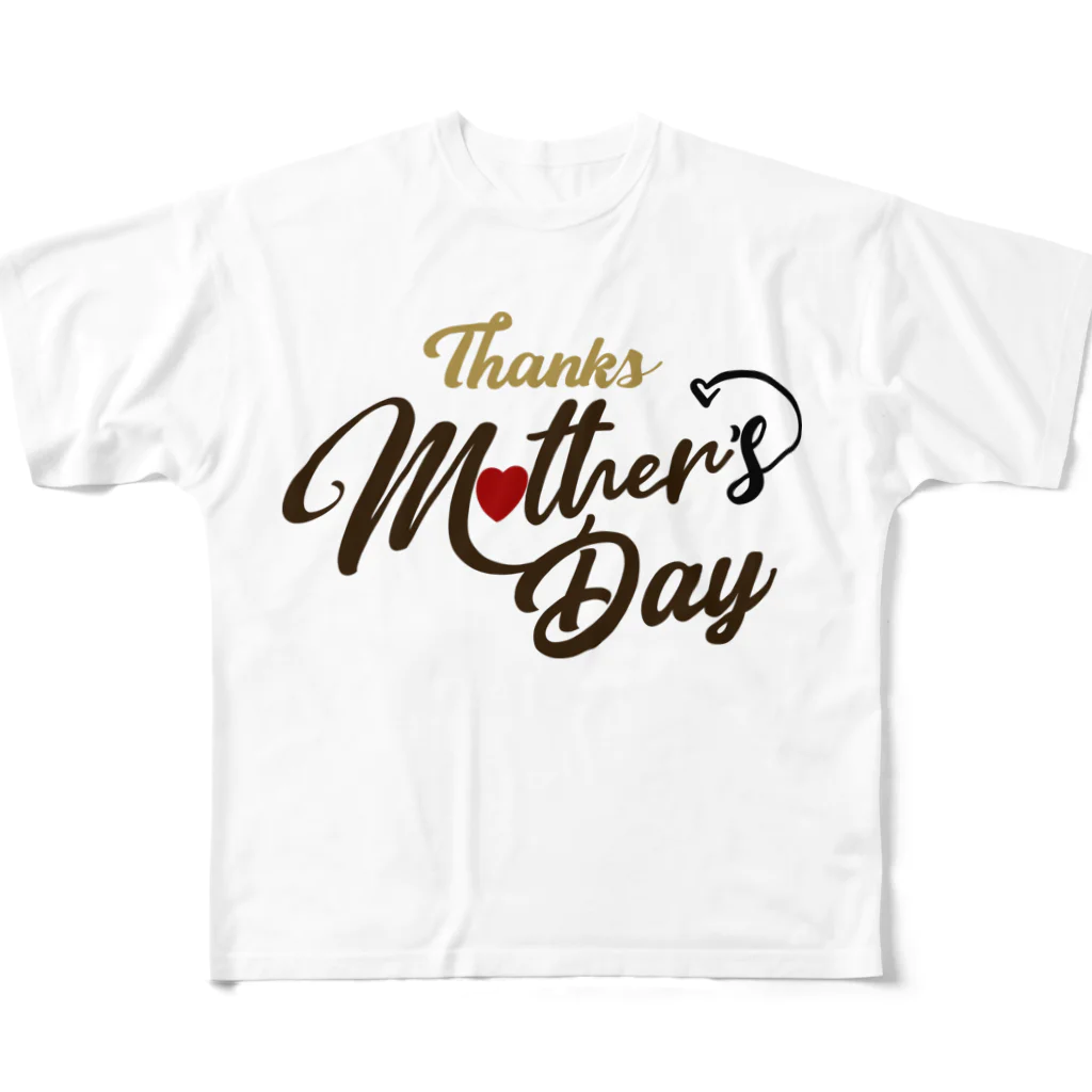 t-shirts-cafeのThanks Mother’s Day All-Over Print T-Shirt