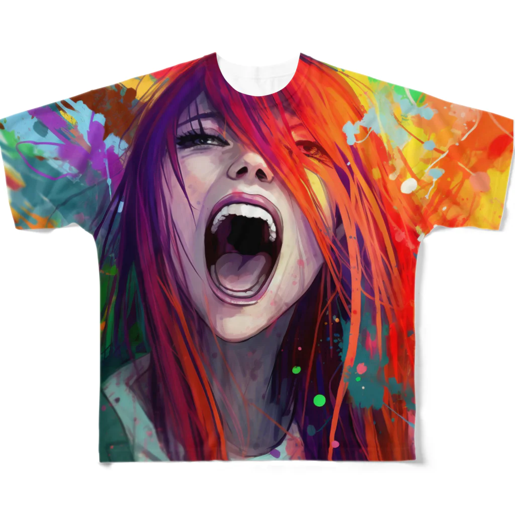 gallopopのscreaming girl 0.0.2 フルグラフィックTシャツ