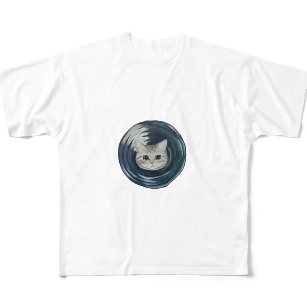 中川ひちゃゆき(シカゴ実業)のにゅるとんにゃん All-Over Print T-Shirt