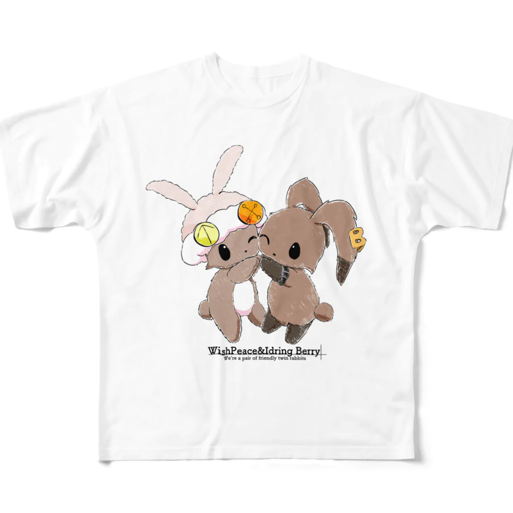 ｃｏｒｏｍｏ@ポケ活他色々のトゥーンベリーズ「ウイッシュピース」と「アイドリングベリー」 All-Over Print T-Shirt