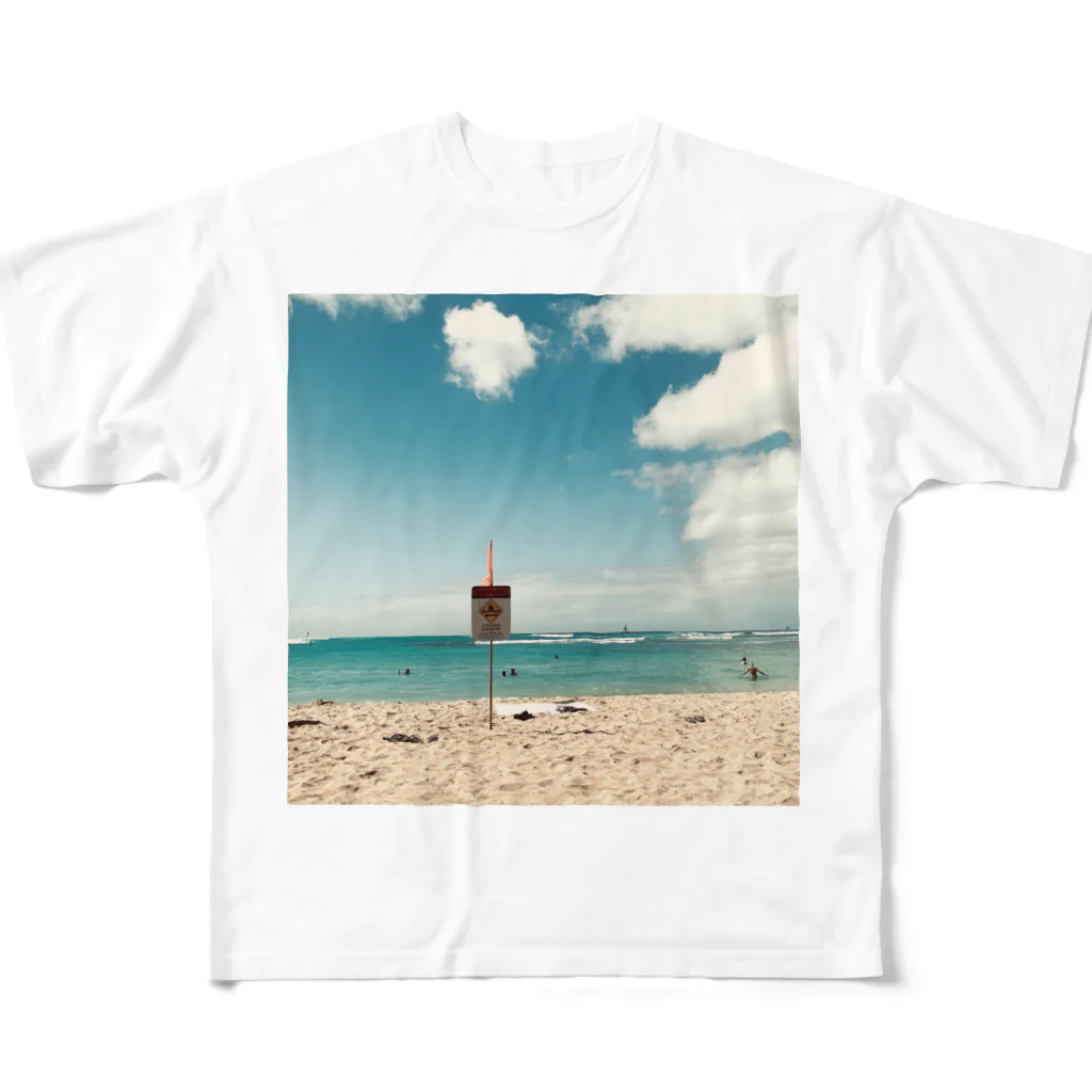 citron_citronの海、砂浜、空 フルグラフィックTシャツ