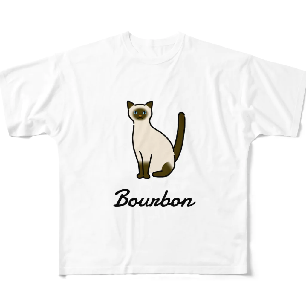 うちのこメーカーのBourbon フルグラフィックTシャツ