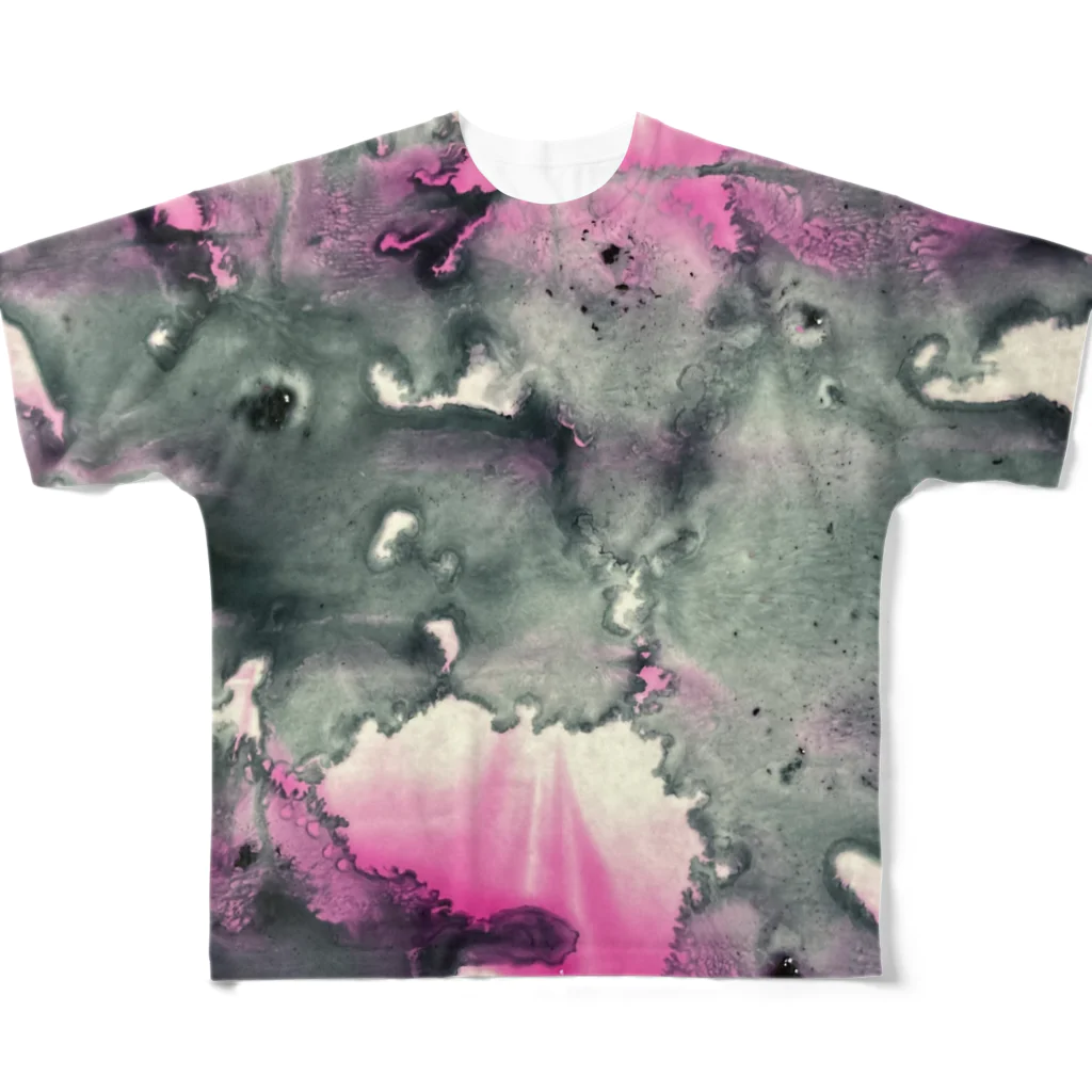 キモグラフィック屋さん － Unconscious Art －のサクラドロップス All-Over Print T-Shirt