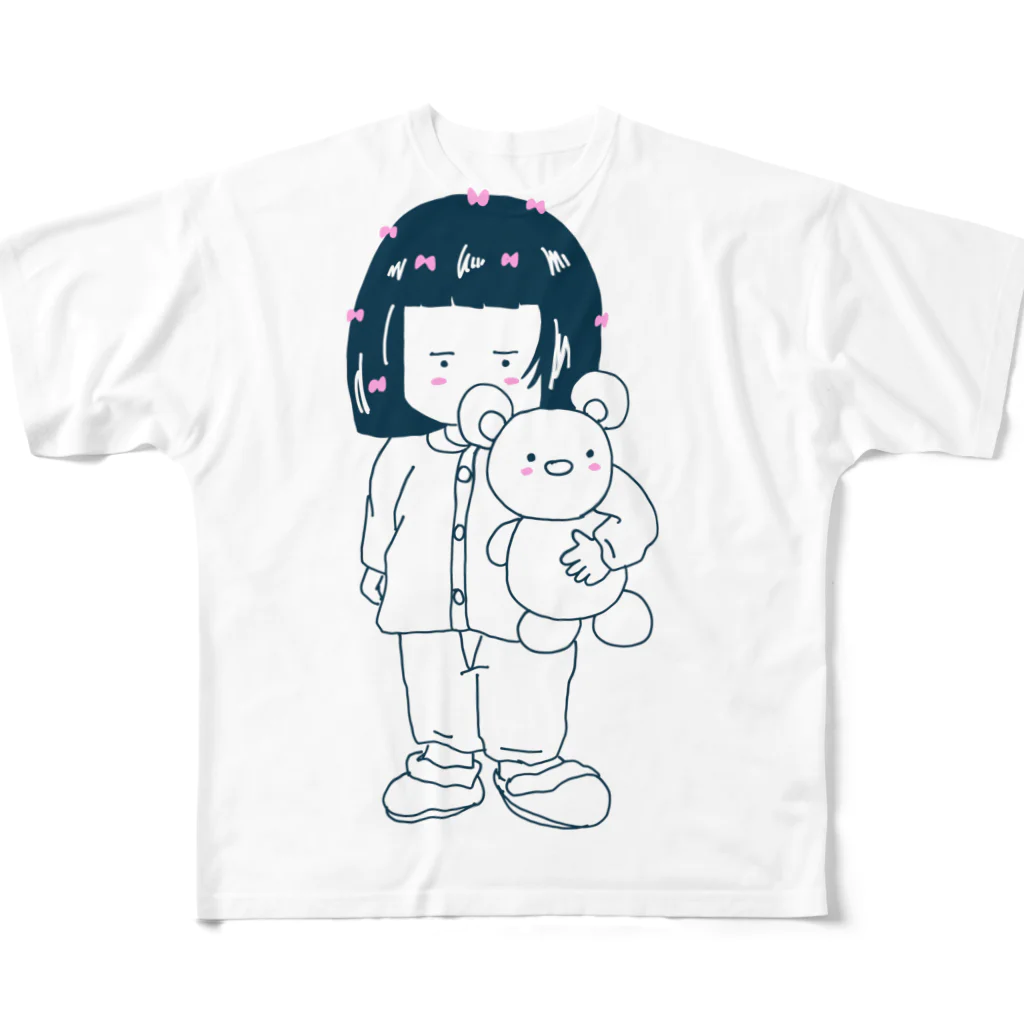 貞子やでのむーさん All-Over Print T-Shirt